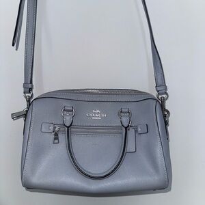 Coach Light Gray Leather Satchel